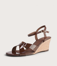 Isenta Chocolate Patent Leather Heels