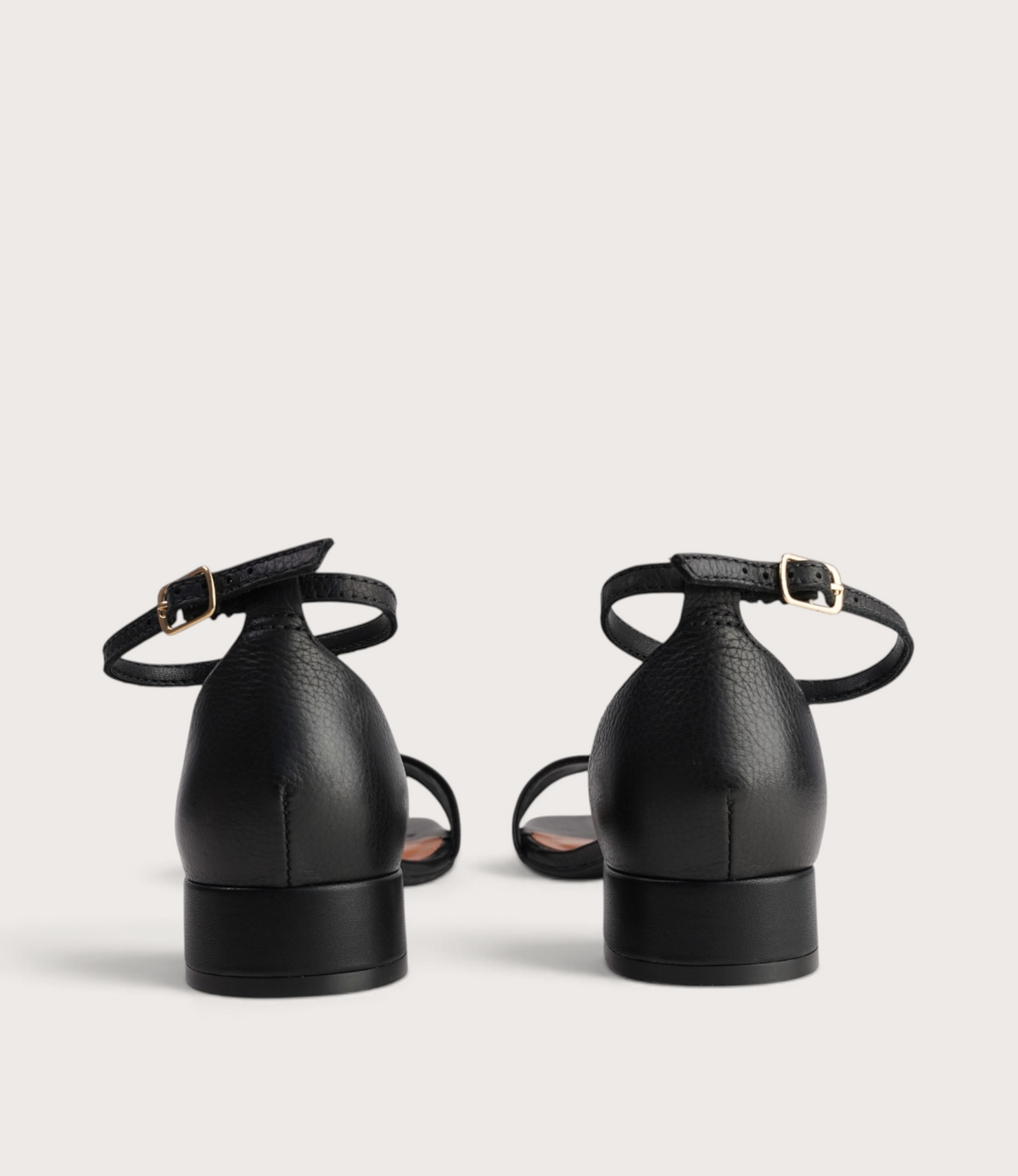 Ariane Black Leather Sandals