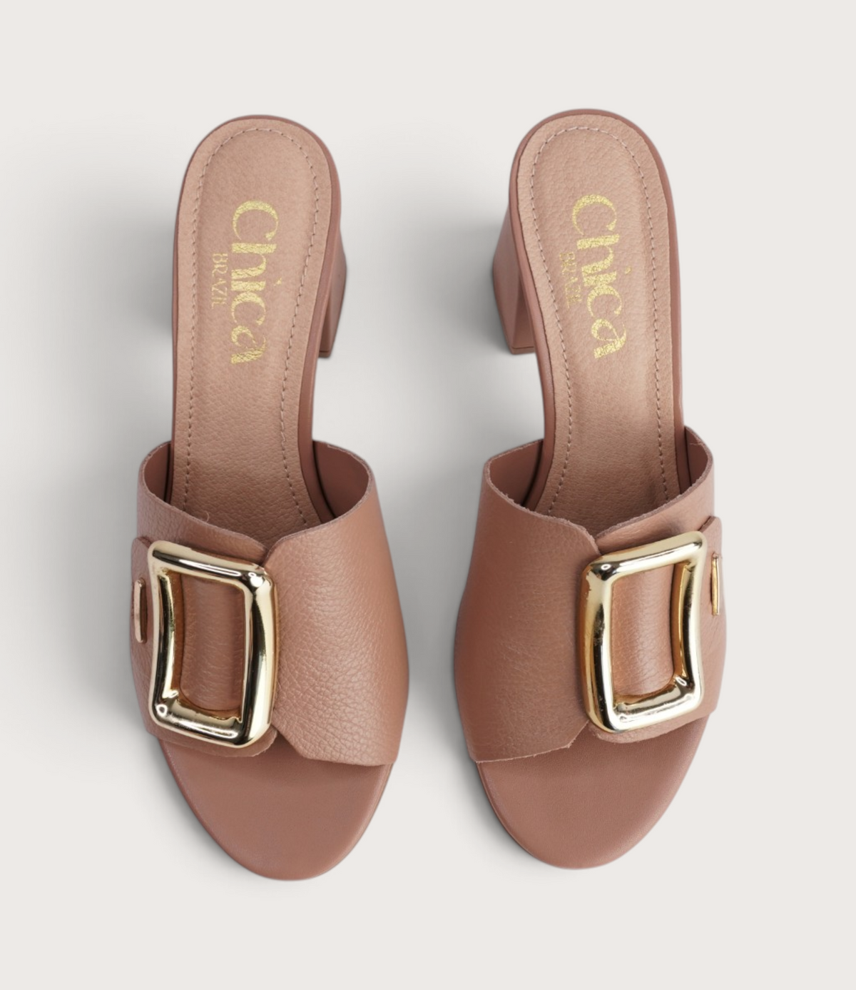 Jurema Mocha Mousse Leather Heels