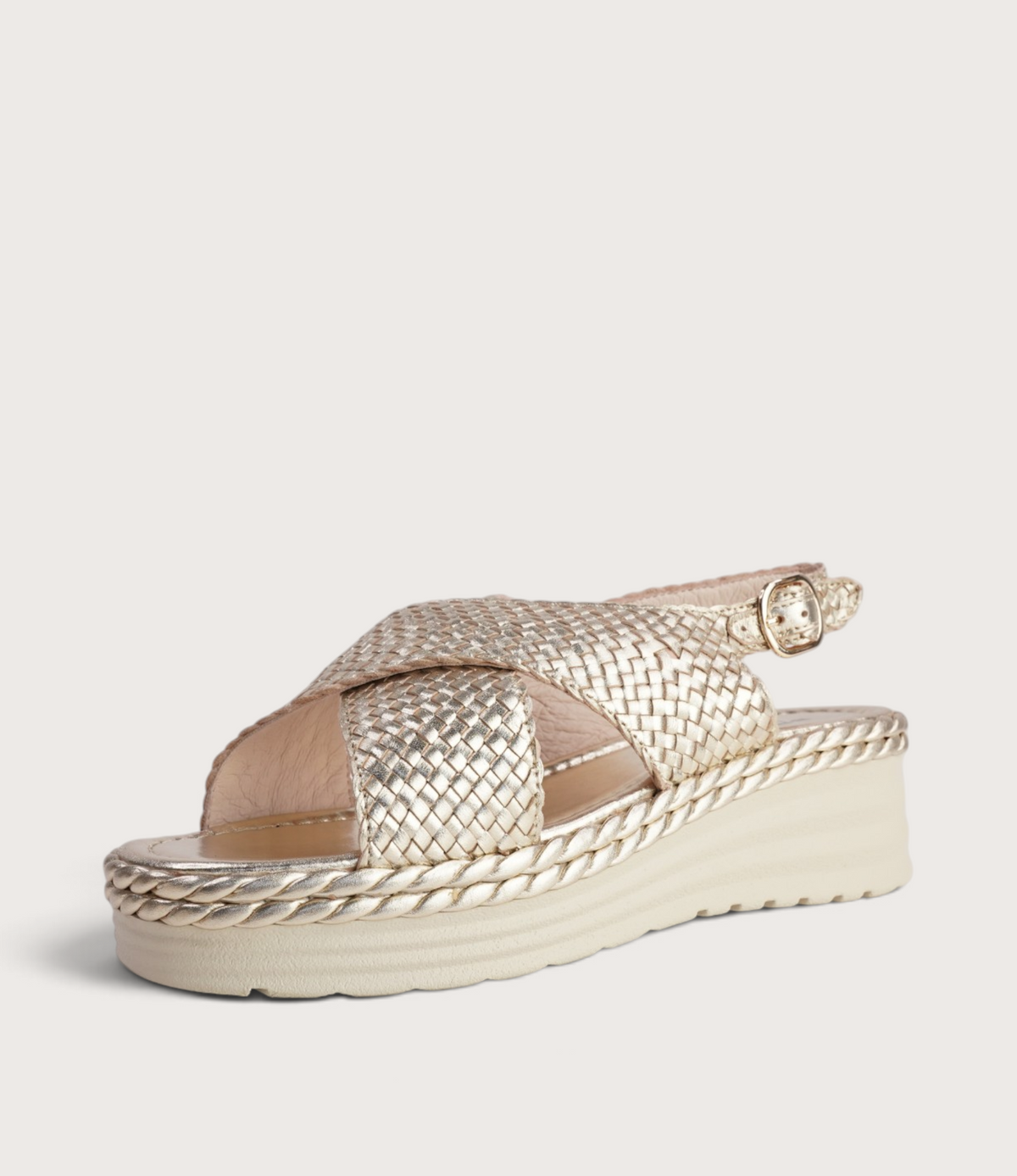 Porscha Soft Gold Leather Sandals
