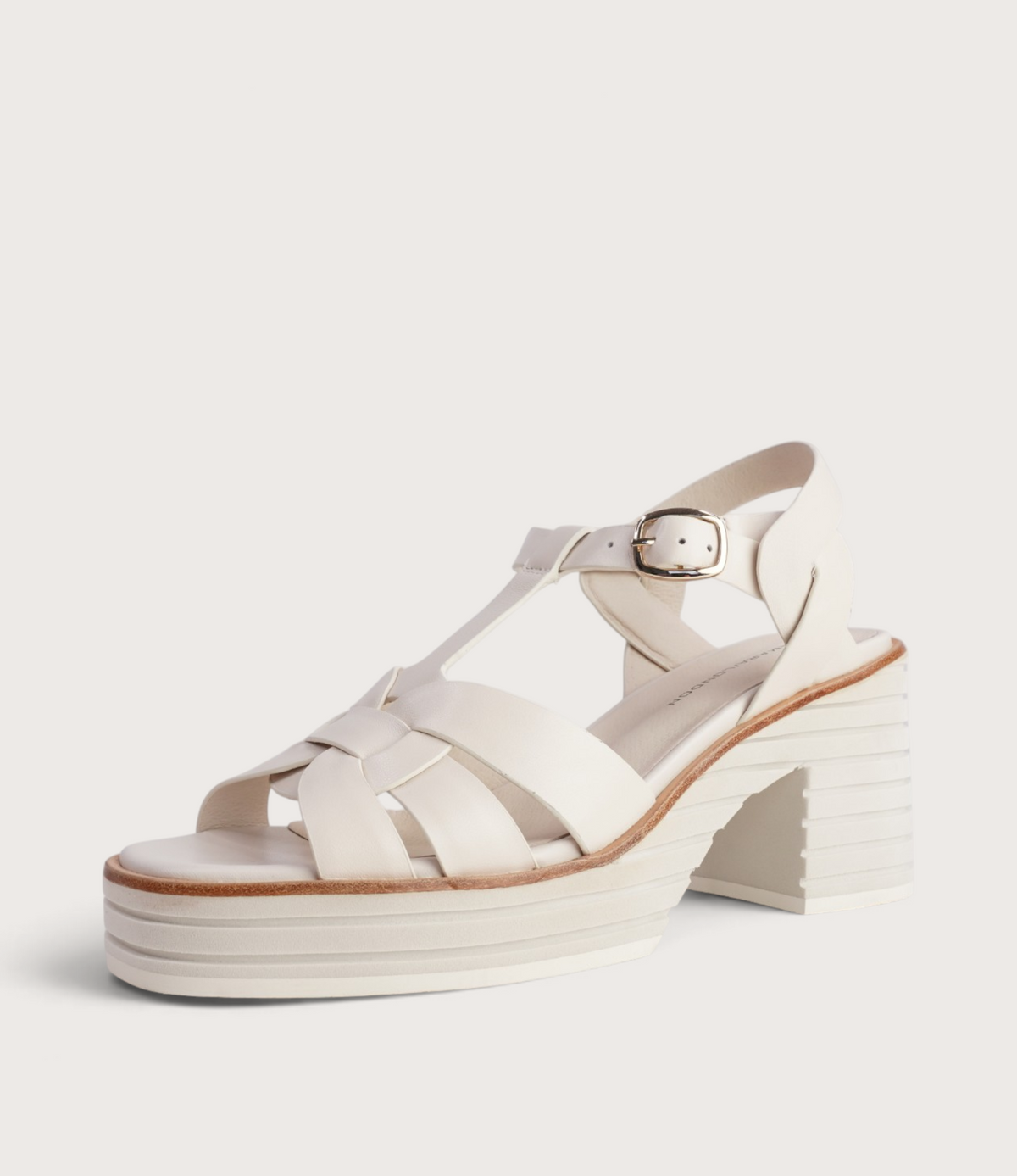 Beverley Bone/ Bone Leather Heels - TAMARA LONDON | Shouz