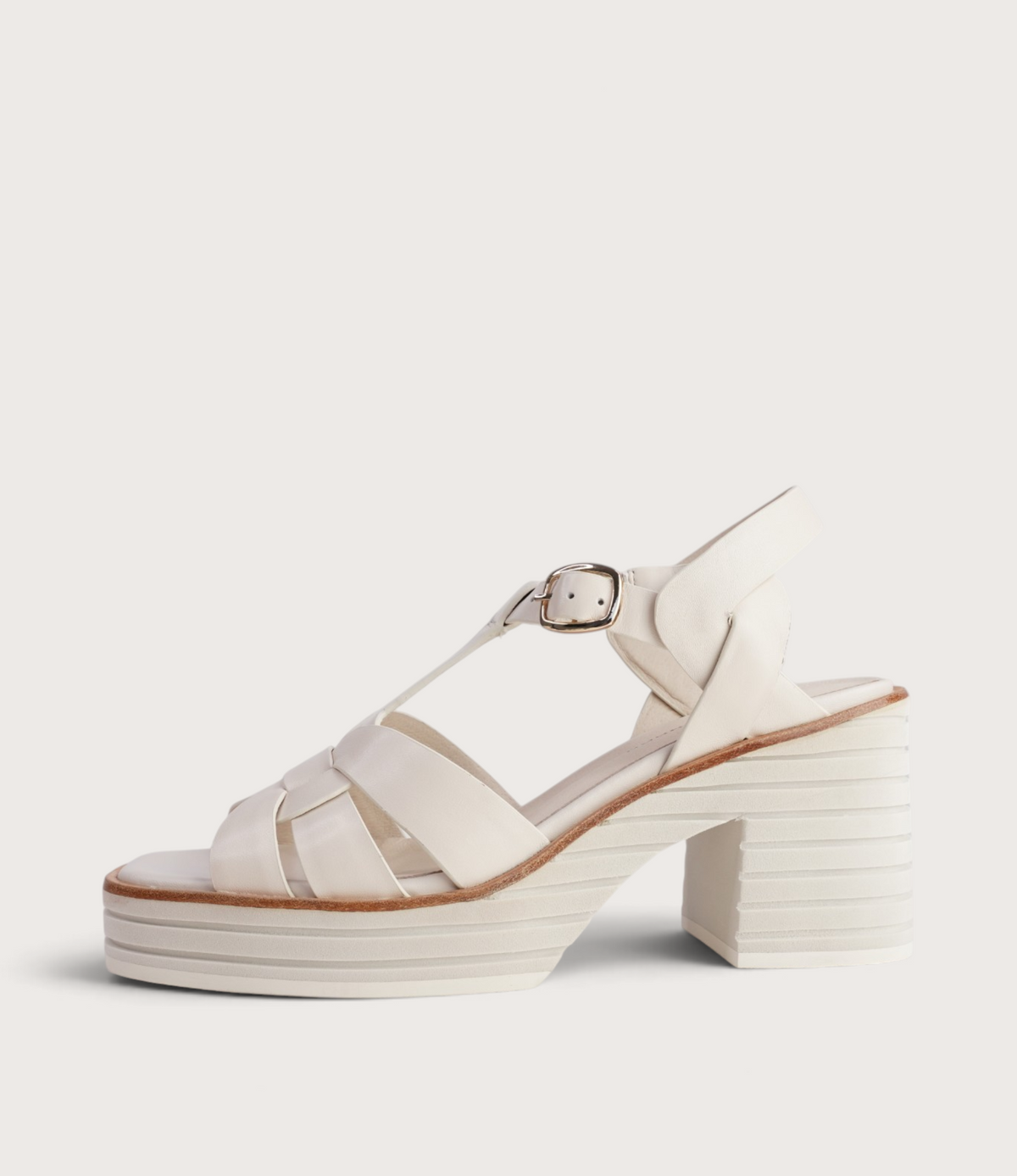 Beverley Bone/ Bone Leather Heels