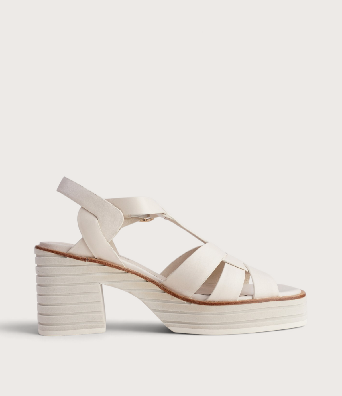 Beverley Bone/ Bone Leather Heels - TAMARA LONDON | Shouz