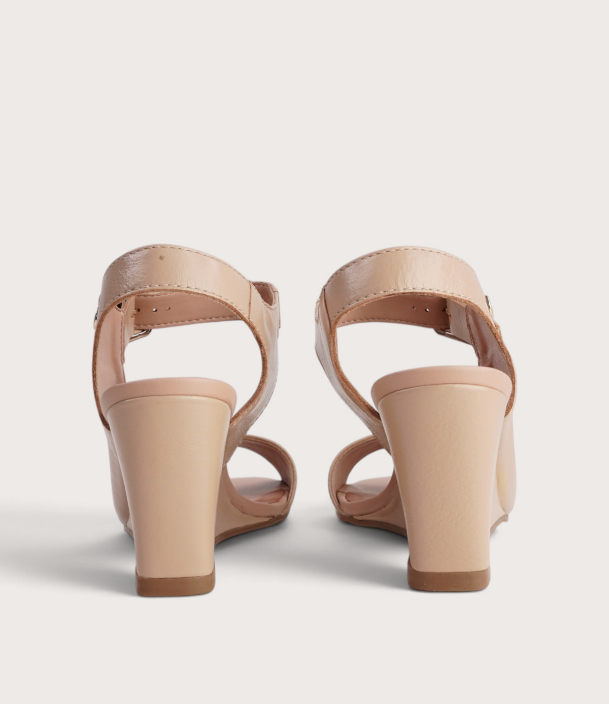 Eloa Brown Sugar Leather Wedges