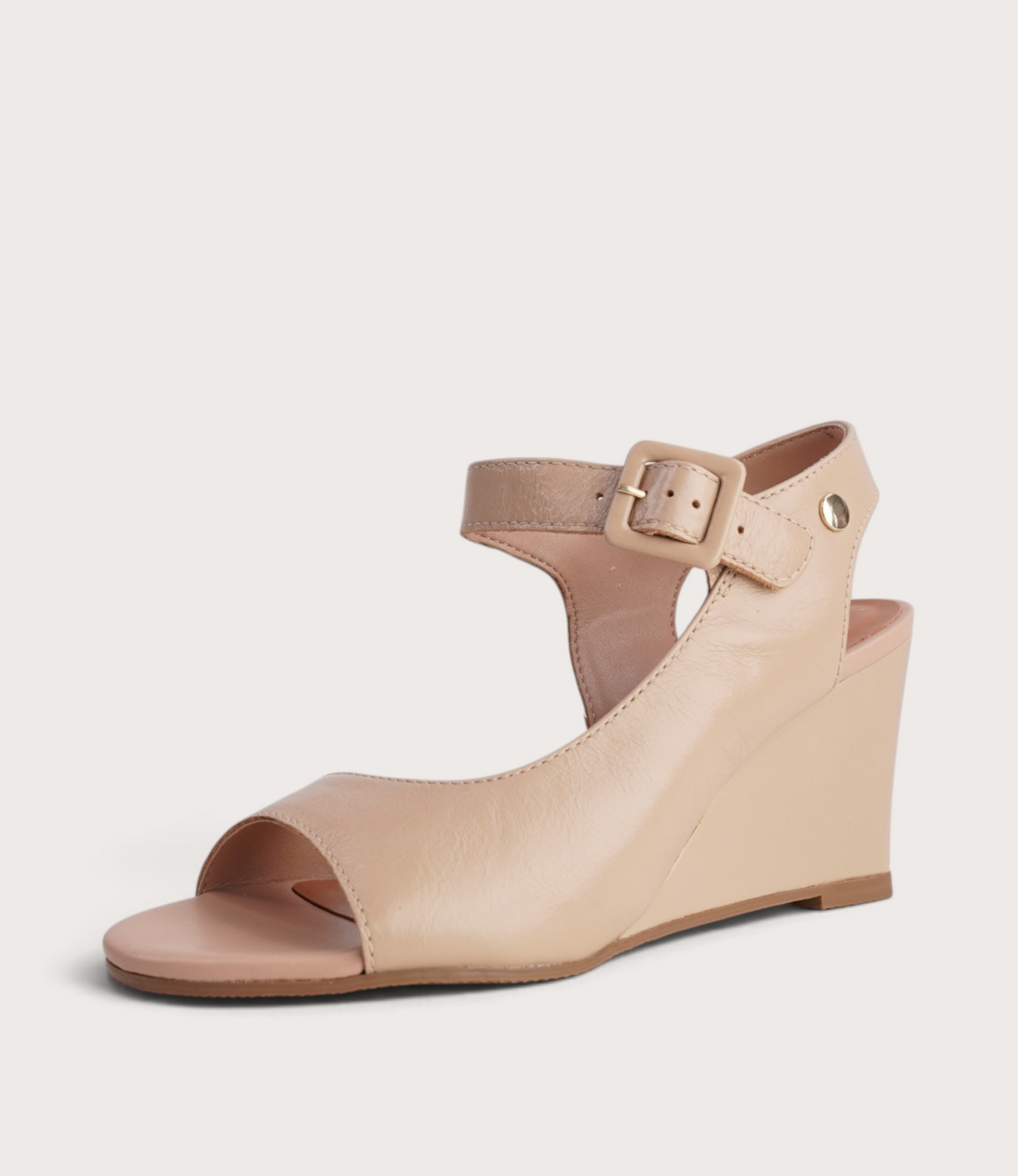 Eloa Brown Sugar Leather Wedges