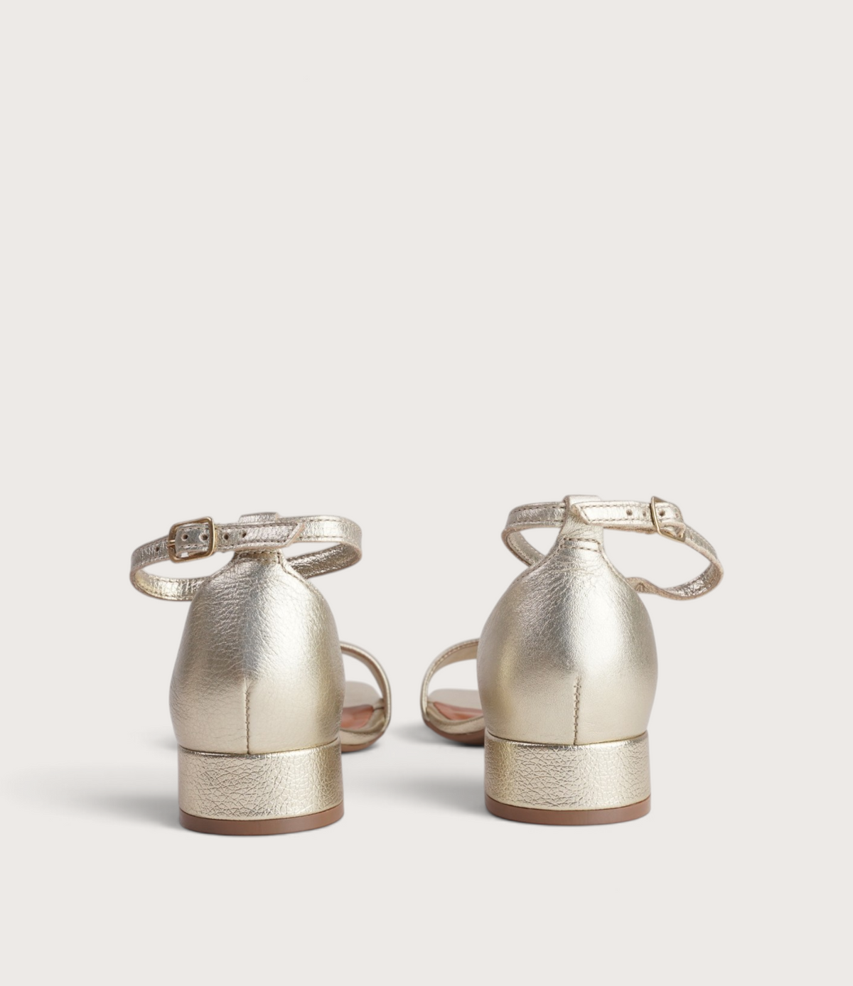 Ariane Gold Leather Sandals