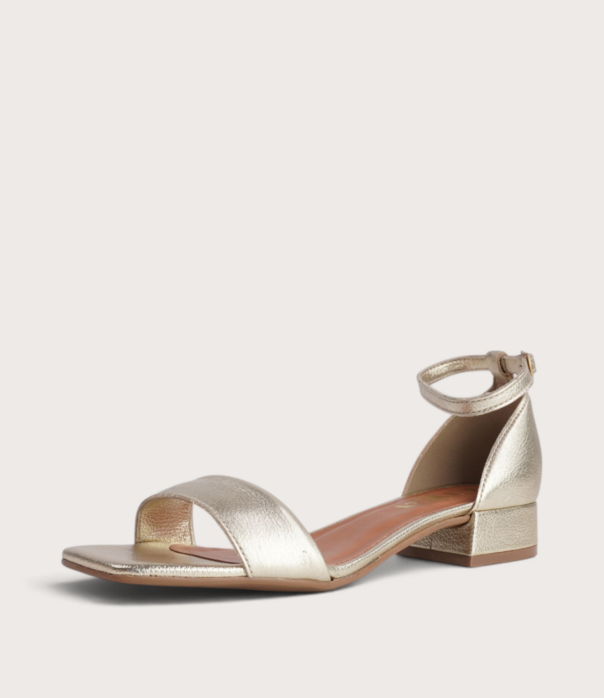 Ariane Gold Leather Sandals