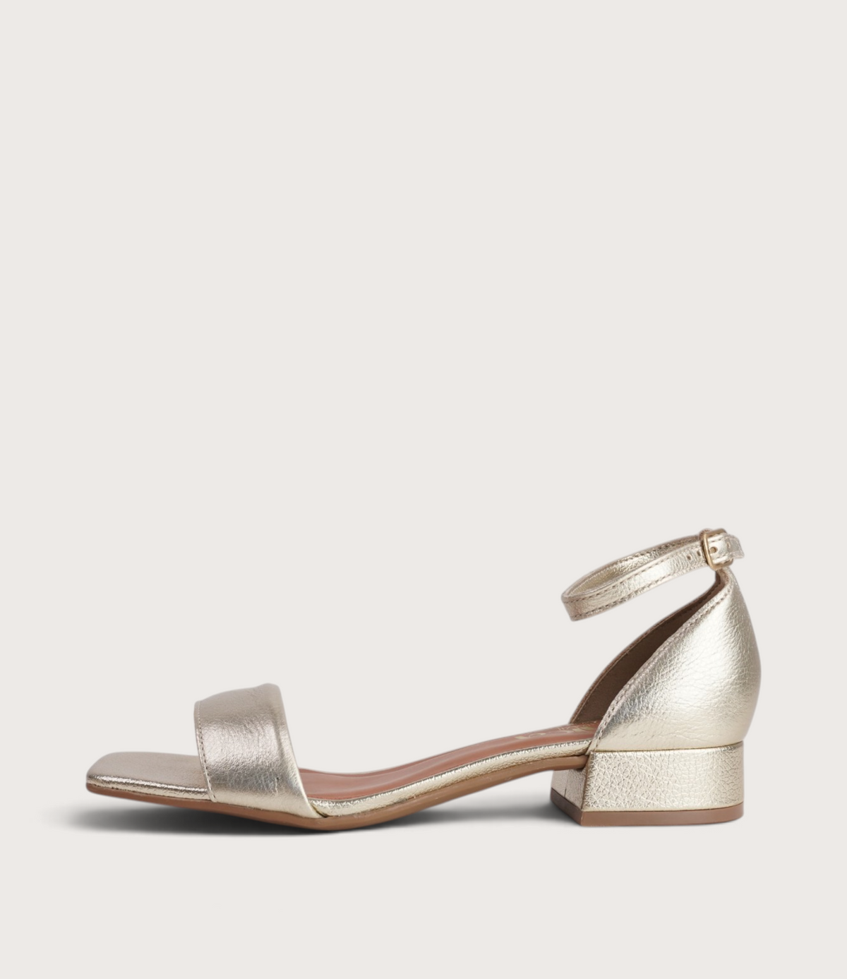 Ariane Gold Leather Sandals