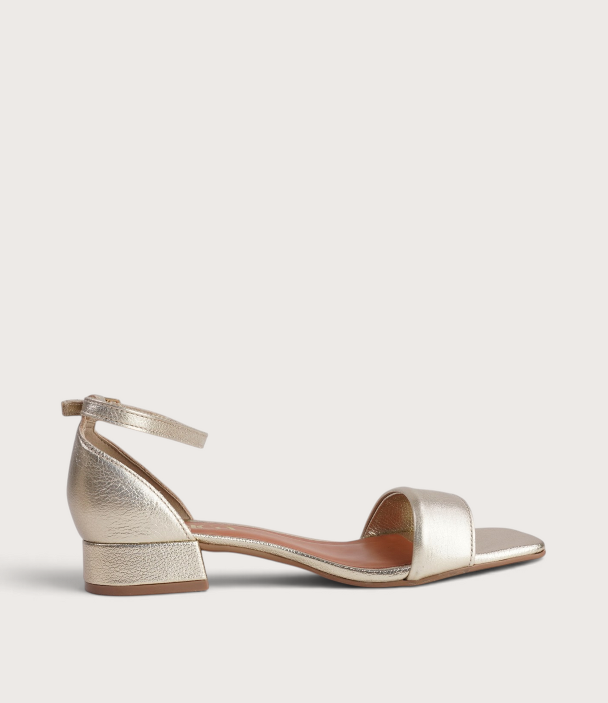 Ariane Gold Leather Sandals