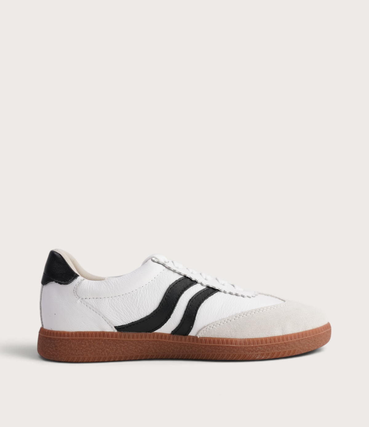 Hamptons White/ Black Suede Sneakers