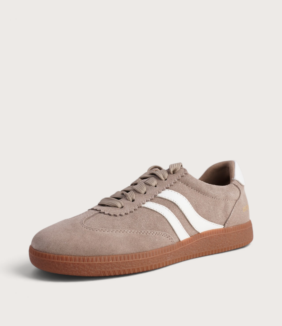 Hamptons Lt Taupe/ White Suede Sneakers