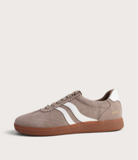 Hamptons Lt Taupe/ White Suede Sneakers