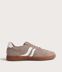 Hamptons Lt Taupe/ White Suede Sneakers