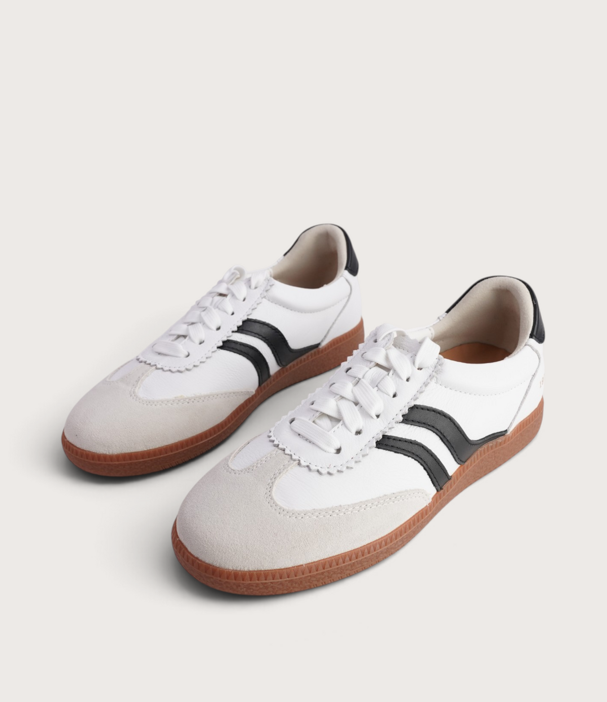 Hamptons White/ Black Suede Sneakers