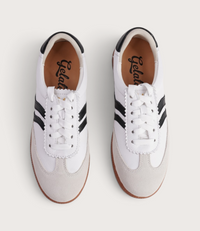 Hamptons White/ Black Suede Sneakers