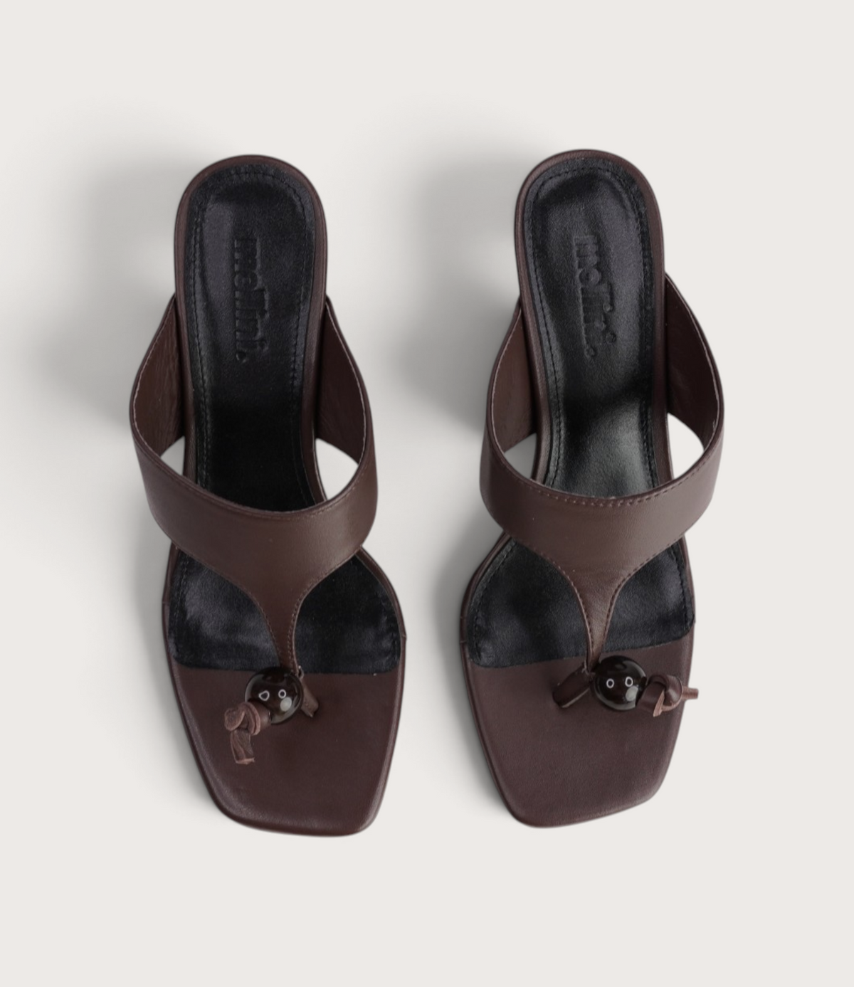 Adrew Choc Leather Wedges