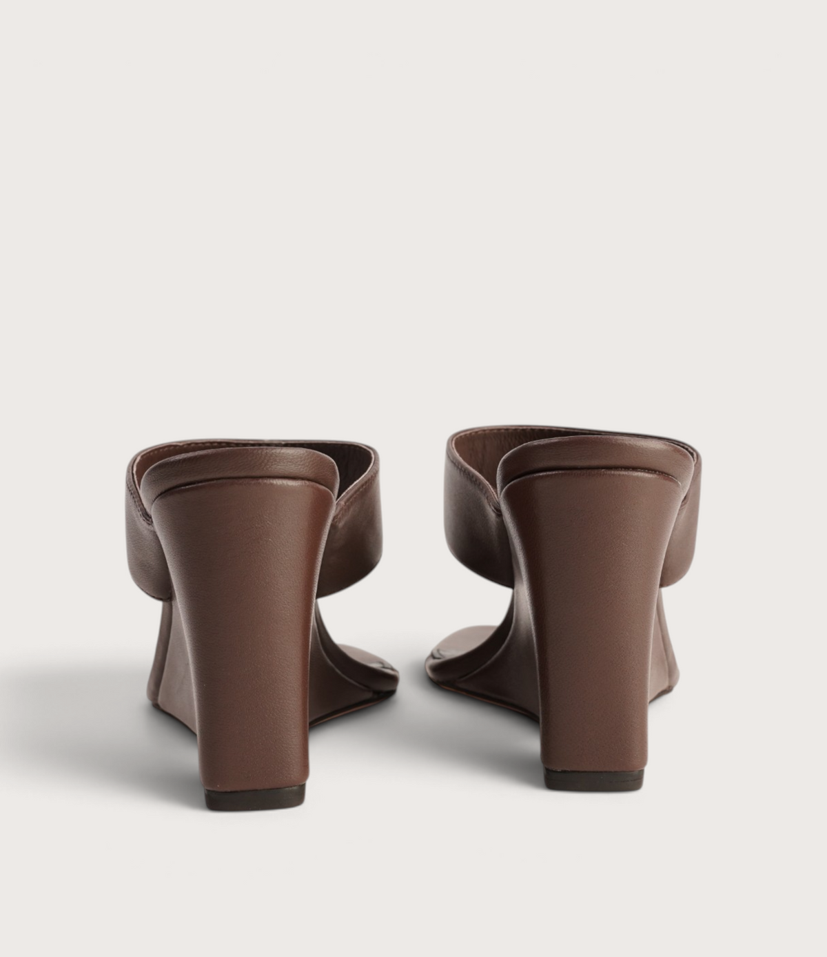 Adrew Choc Leather Wedges