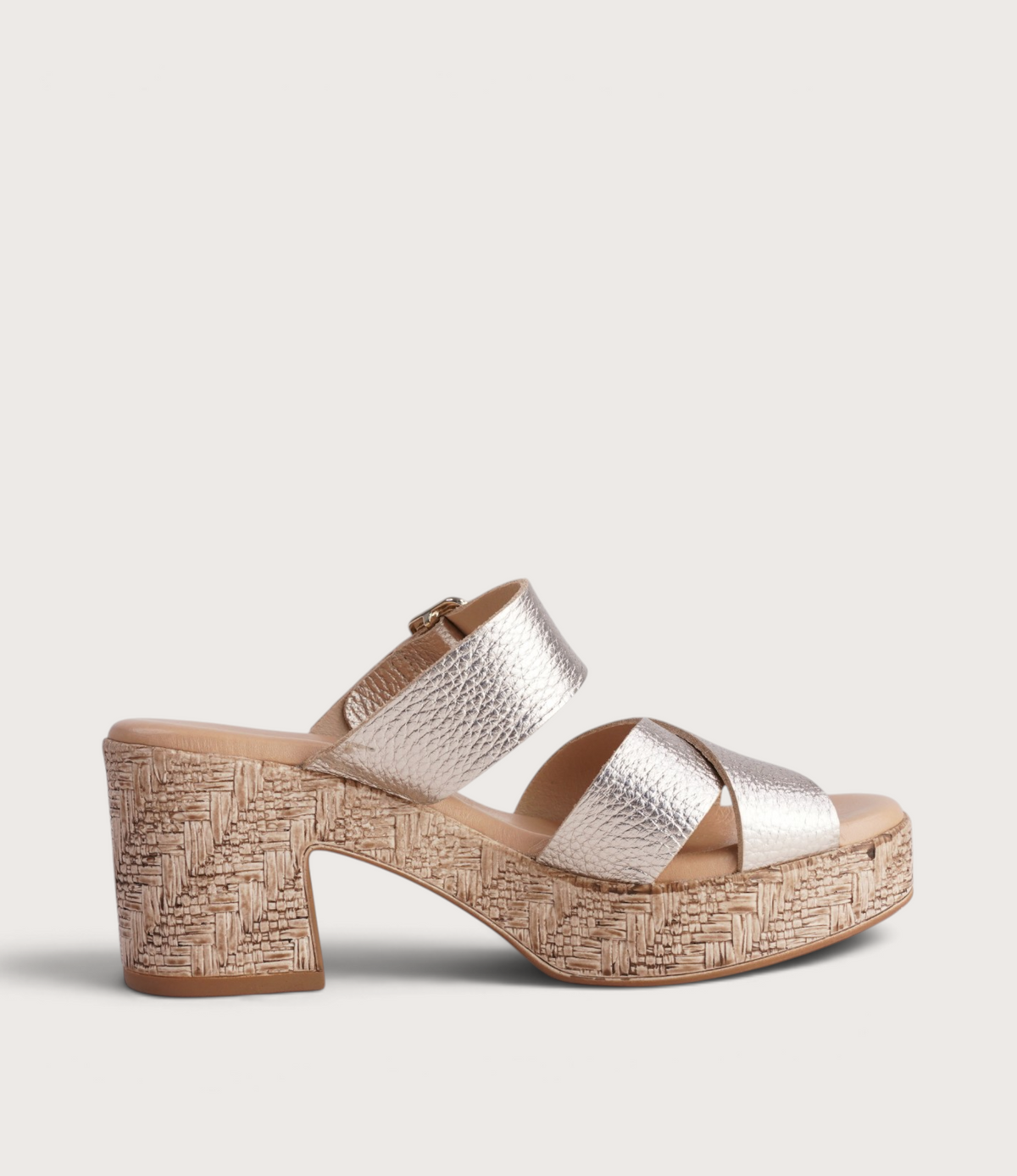 Margot Platinum Leather Heels
