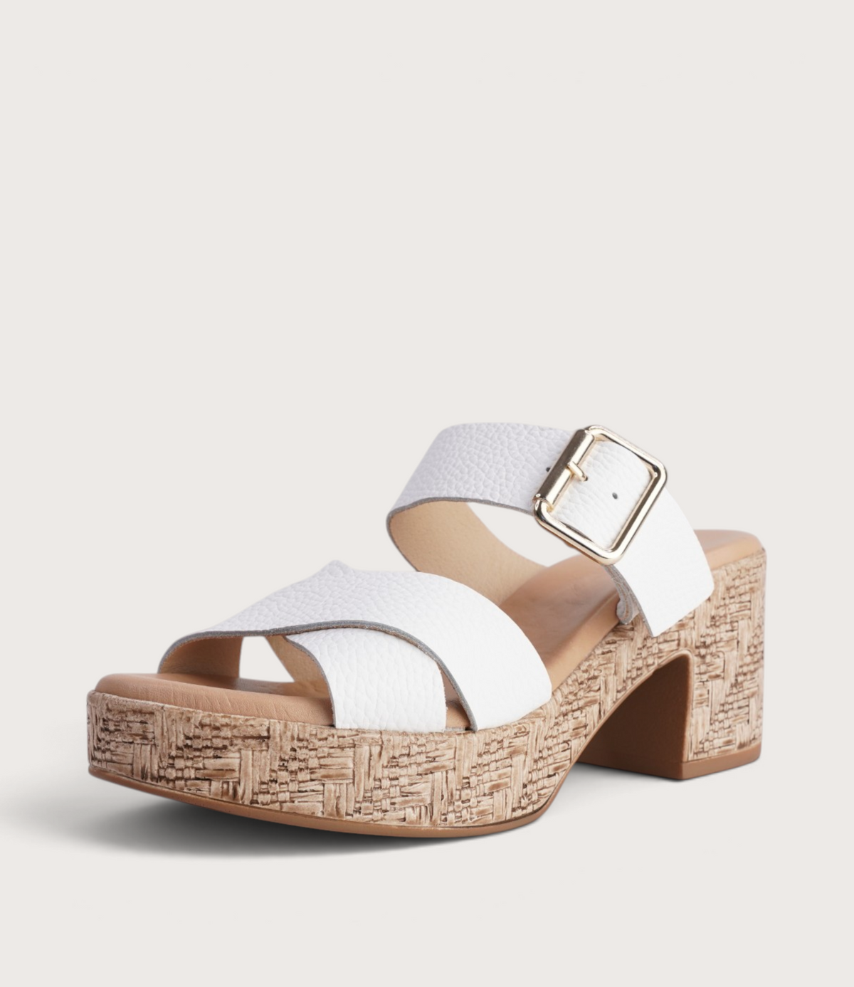 Margot Blanco Leather Heels