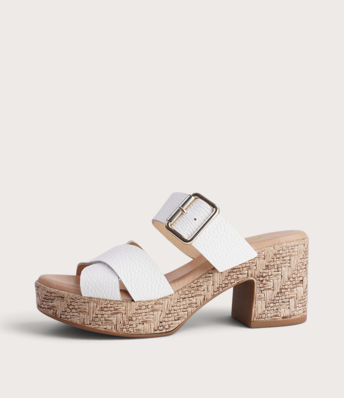 Margot Blanco Leather Heels