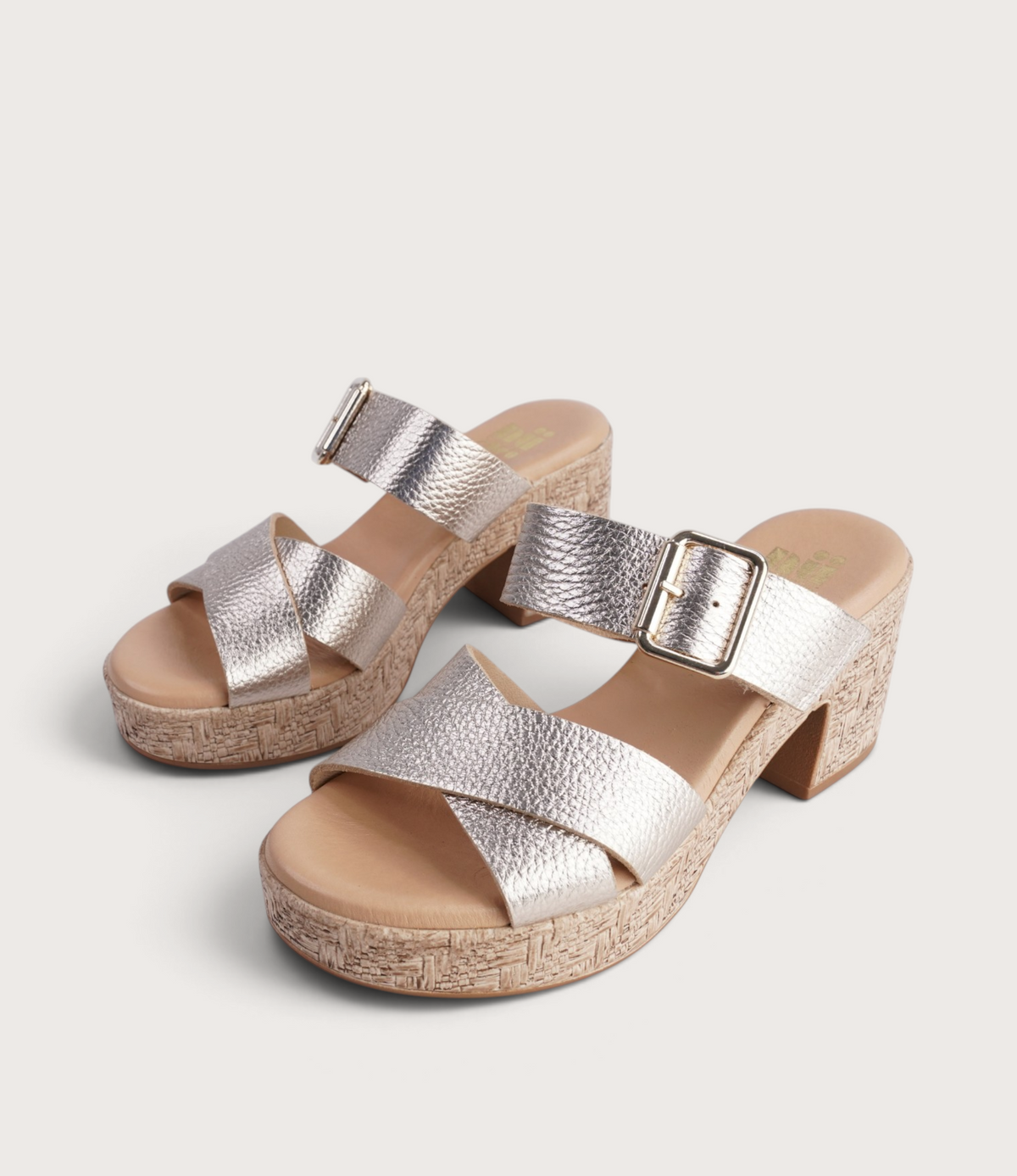Margot Platinum Leather Heels