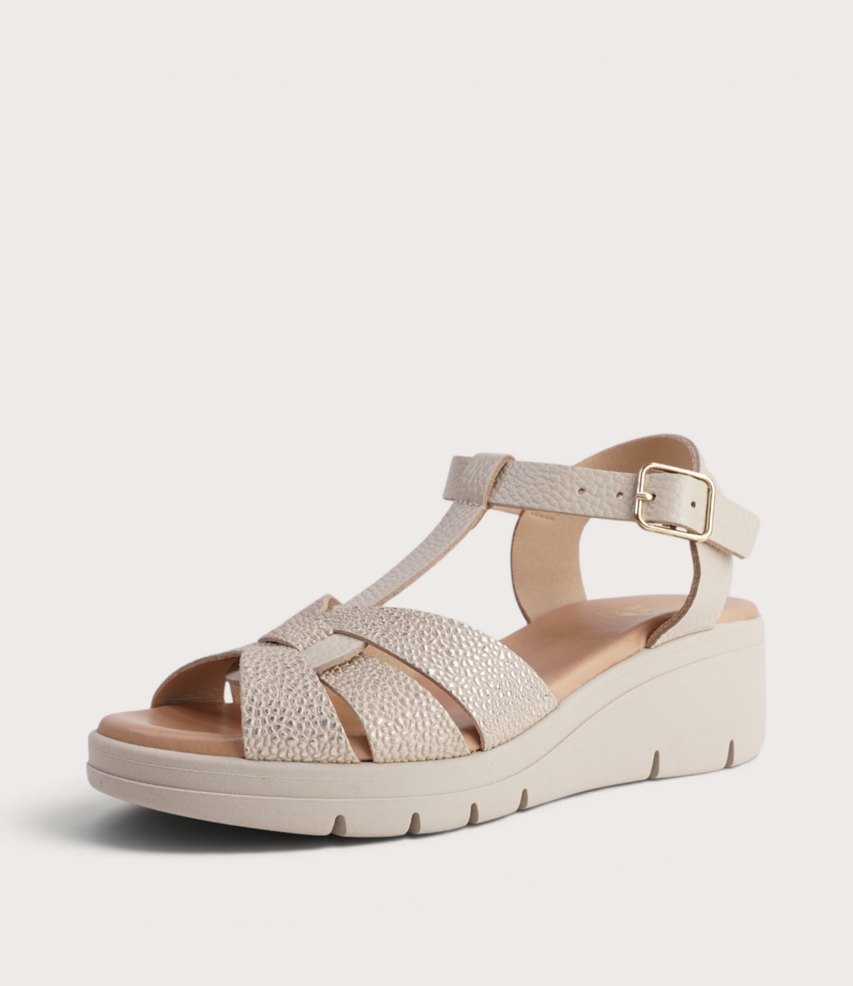 Hermia Lima/ Cosmic Latte Leather Sandals