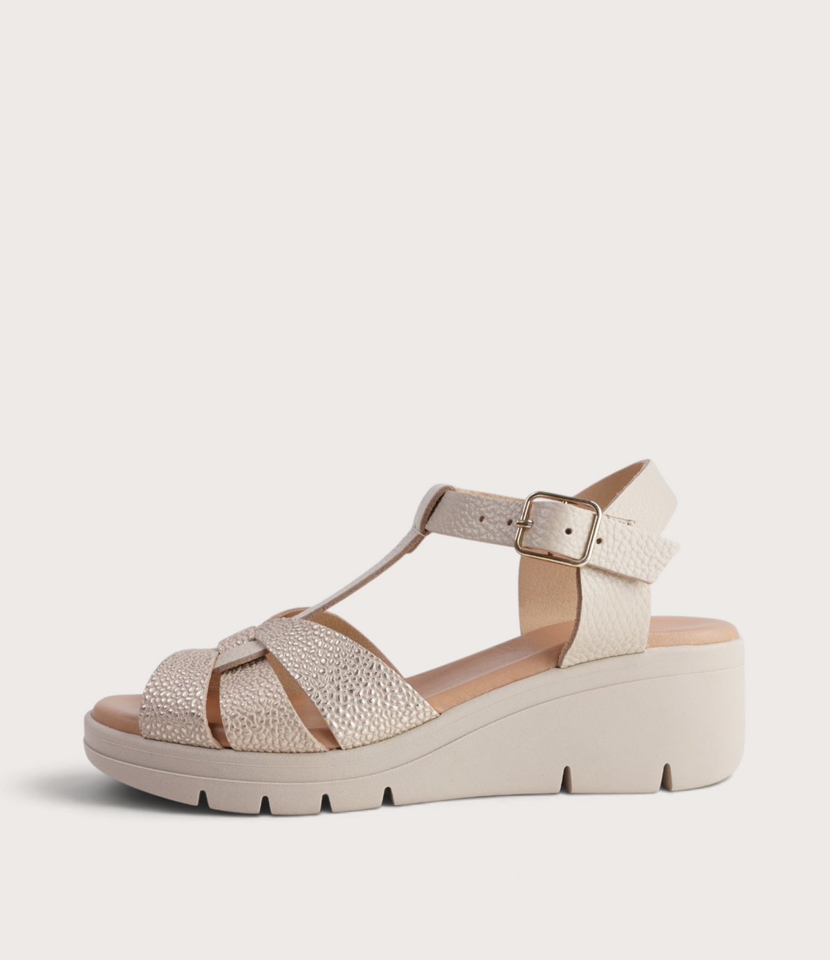 Hermia Lima/ Cosmic Latte Leather Sandals