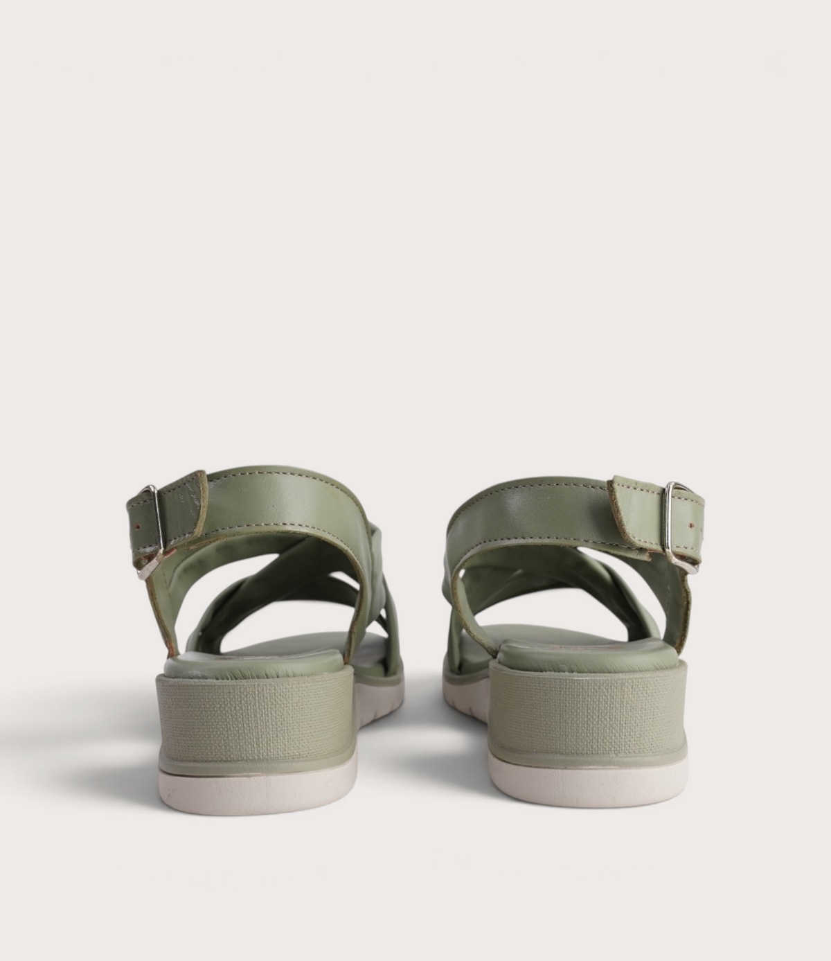 Ksenia Sage Leather Sandals