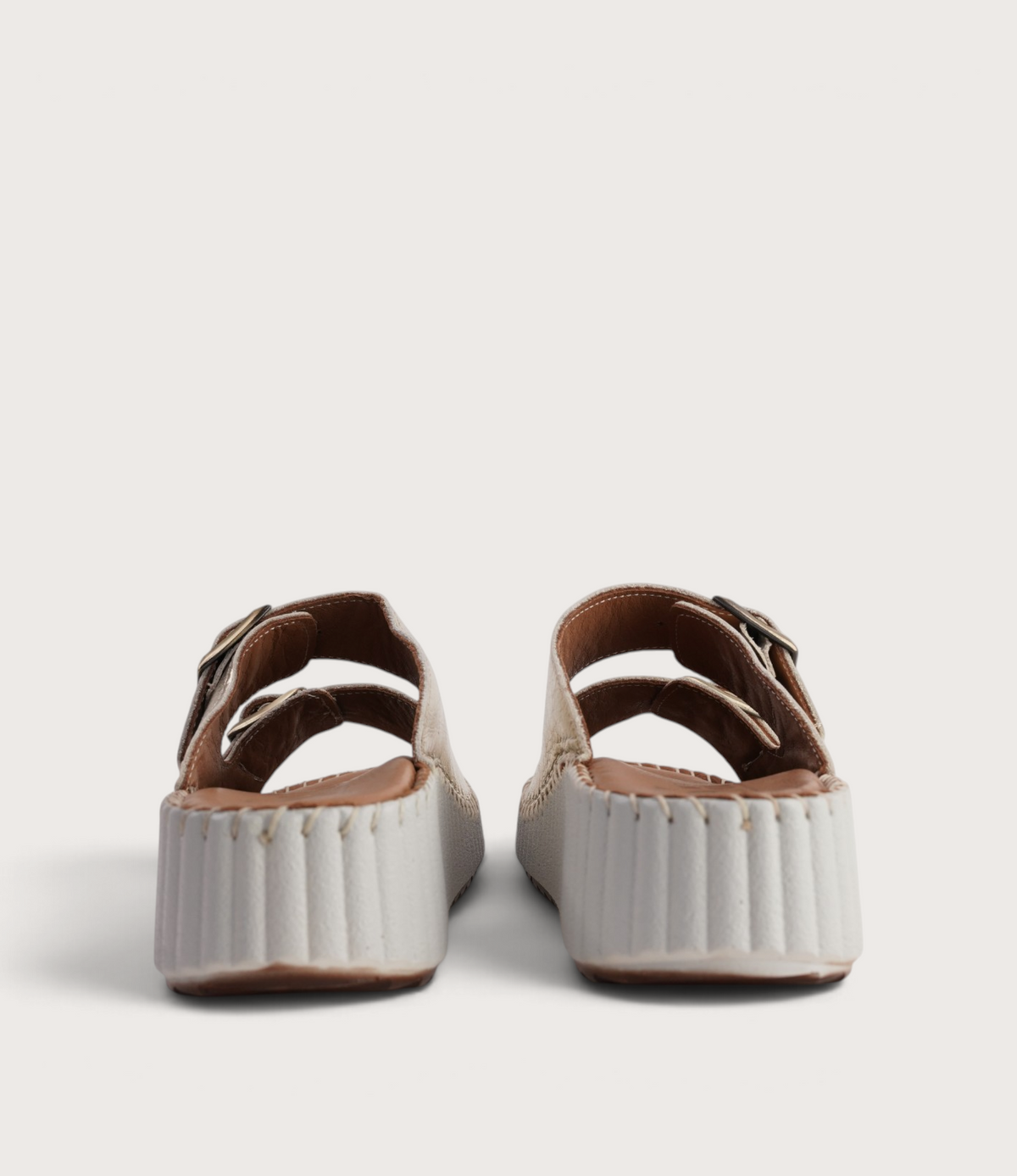 Solena Soft Gold Leather Slides