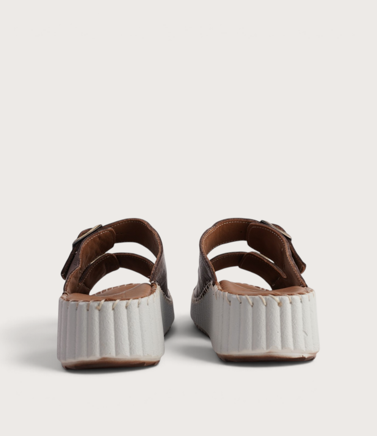 Solena Praine Leather Slides