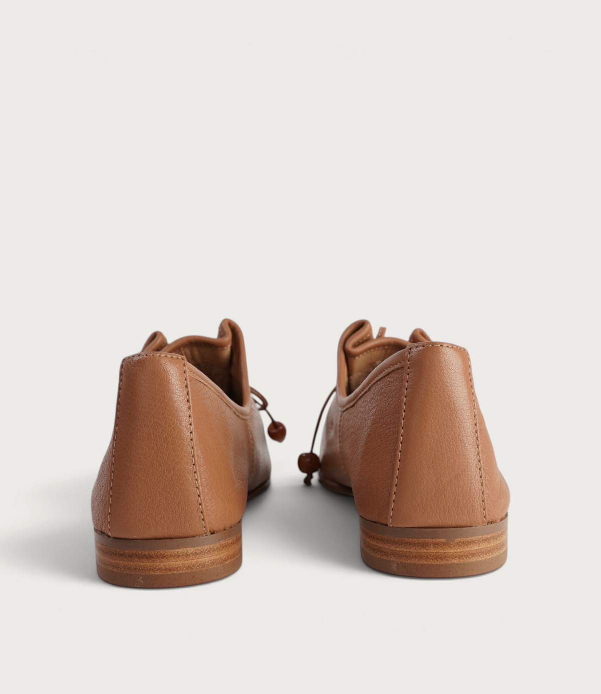 Pola Dark Tan Leather Loafers