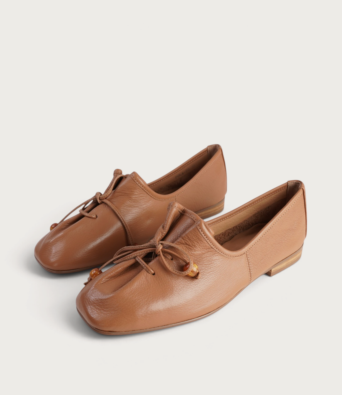 Pola Dark Tan Leather Loafers