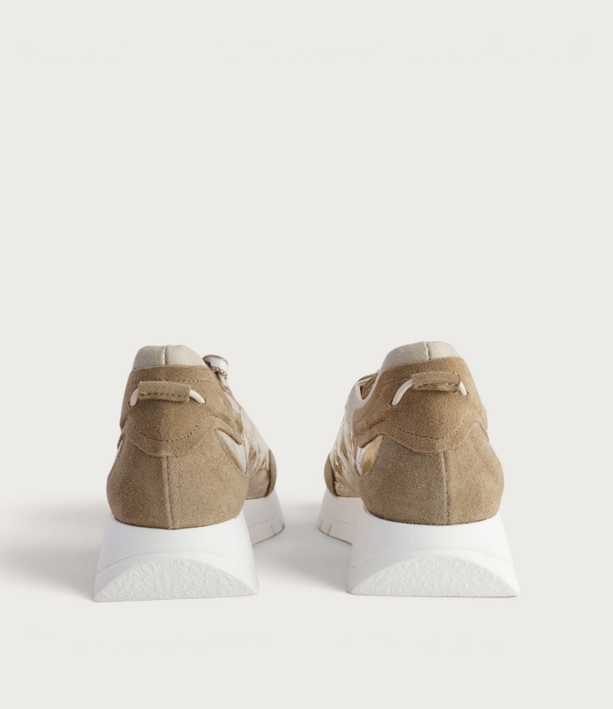 JS-2287 Champagne/ Beige Combo Sneakers