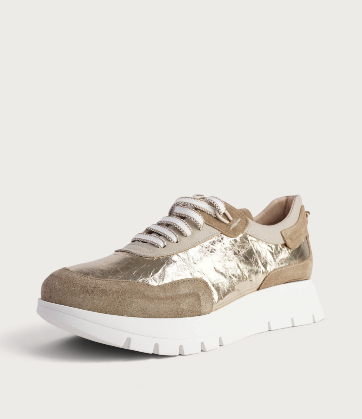 JS-2287 Champagne/ Beige Combo Sneakers