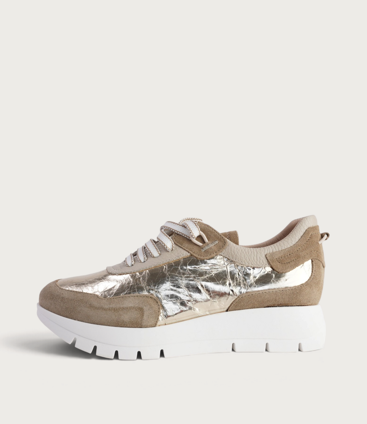 JS-2287 Champagne/ Beige Combo Sneakers