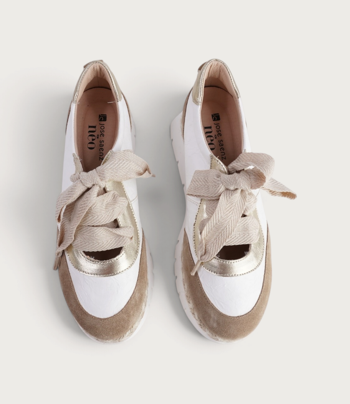 JS-2315 Blanco/ Beige Sneakers