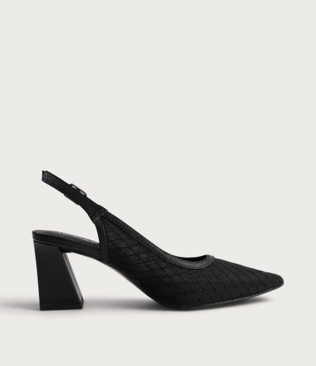 Kipps Black Leather/Mesh Heels
