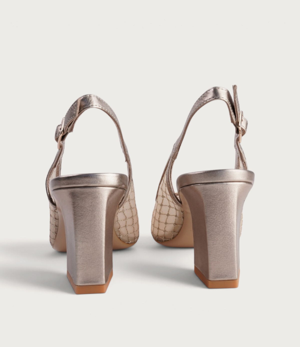 Kipps Champagne Leather/ Mesh Heels