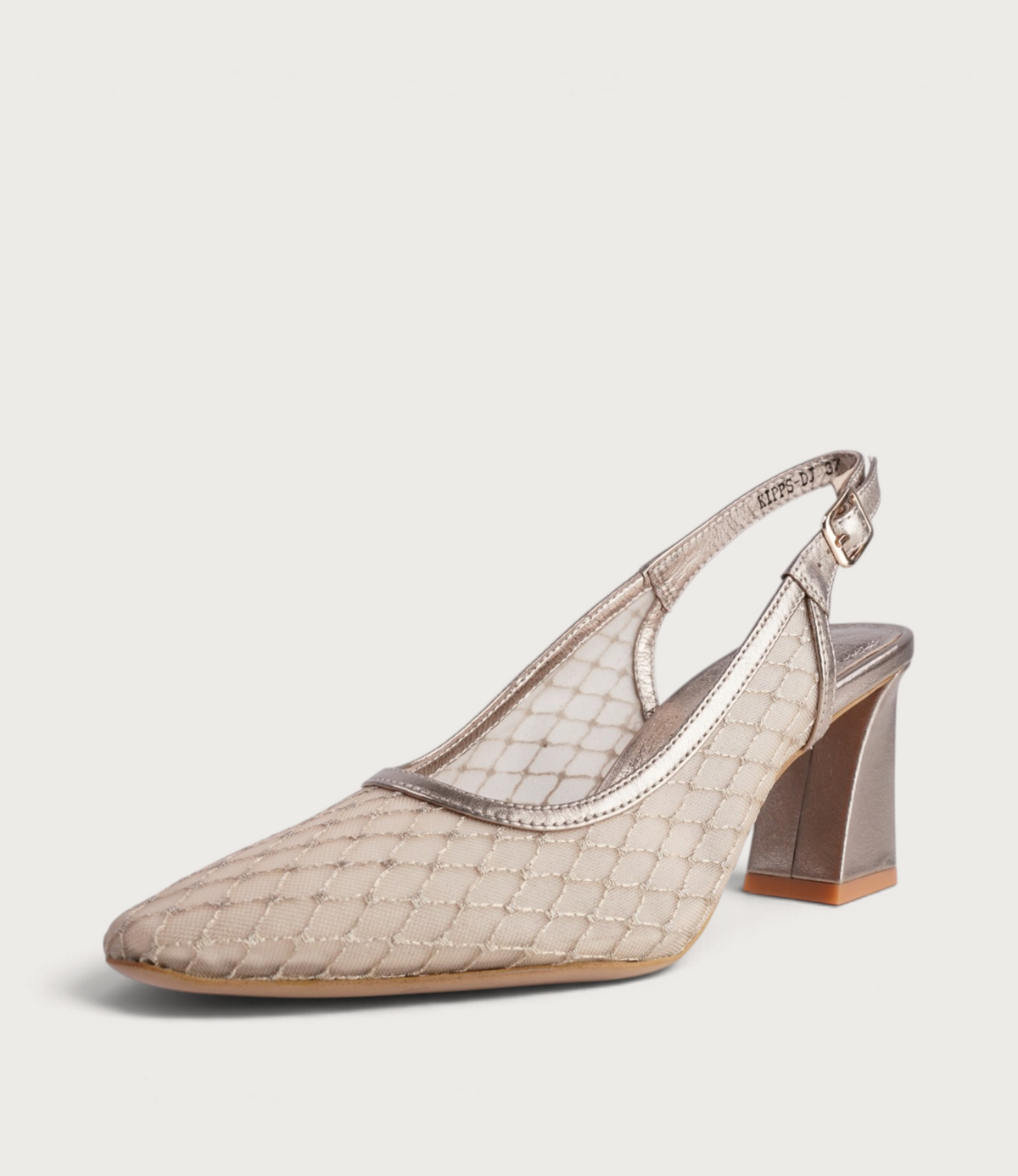 Kipps Champagne Leather/ Mesh Heels