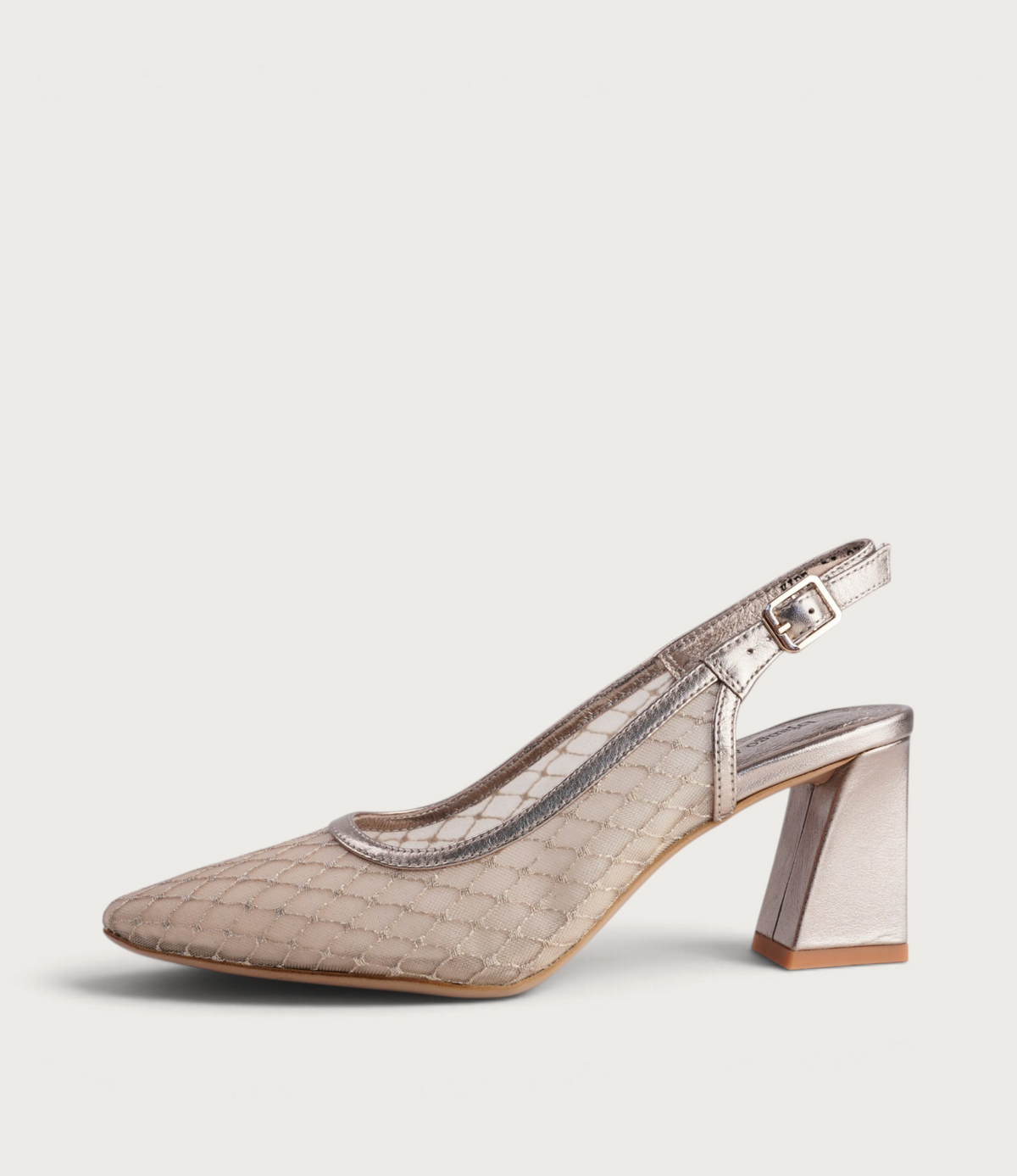 Kipps Champagne Leather/ Mesh Heels