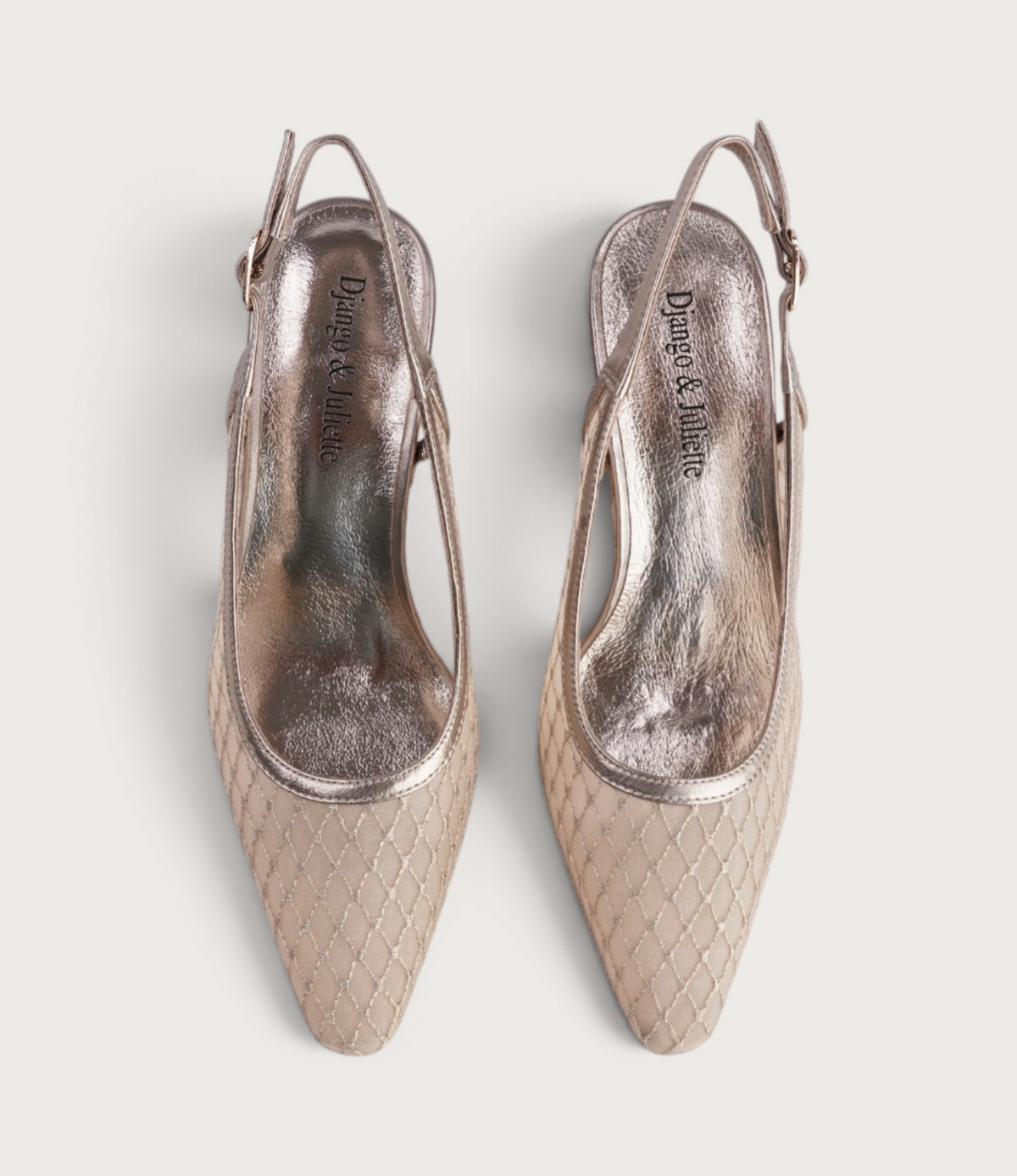 Kipps Champagne Leather/ Mesh Heels