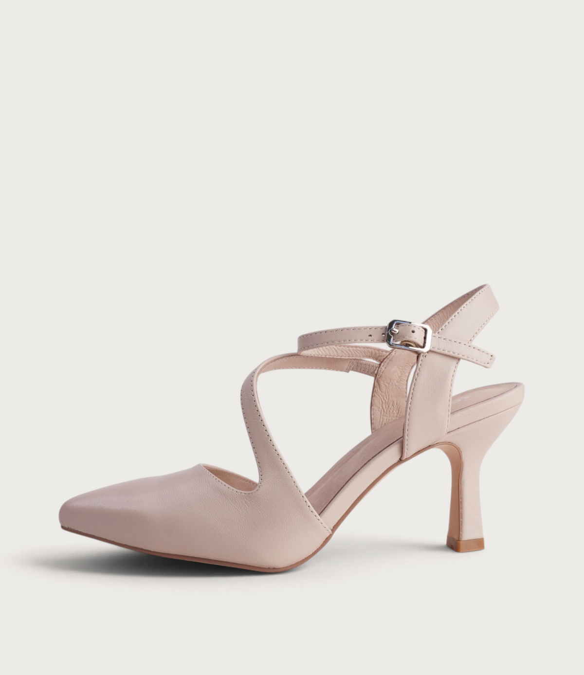 Lukka Nude Leather Heels