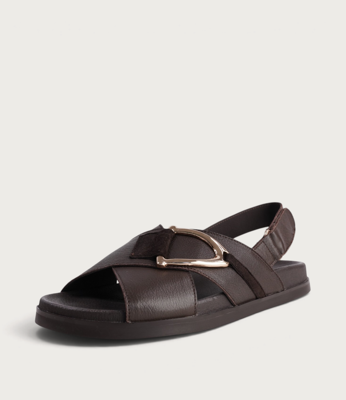 Rupa Choc Leather/ Suede Sandals
