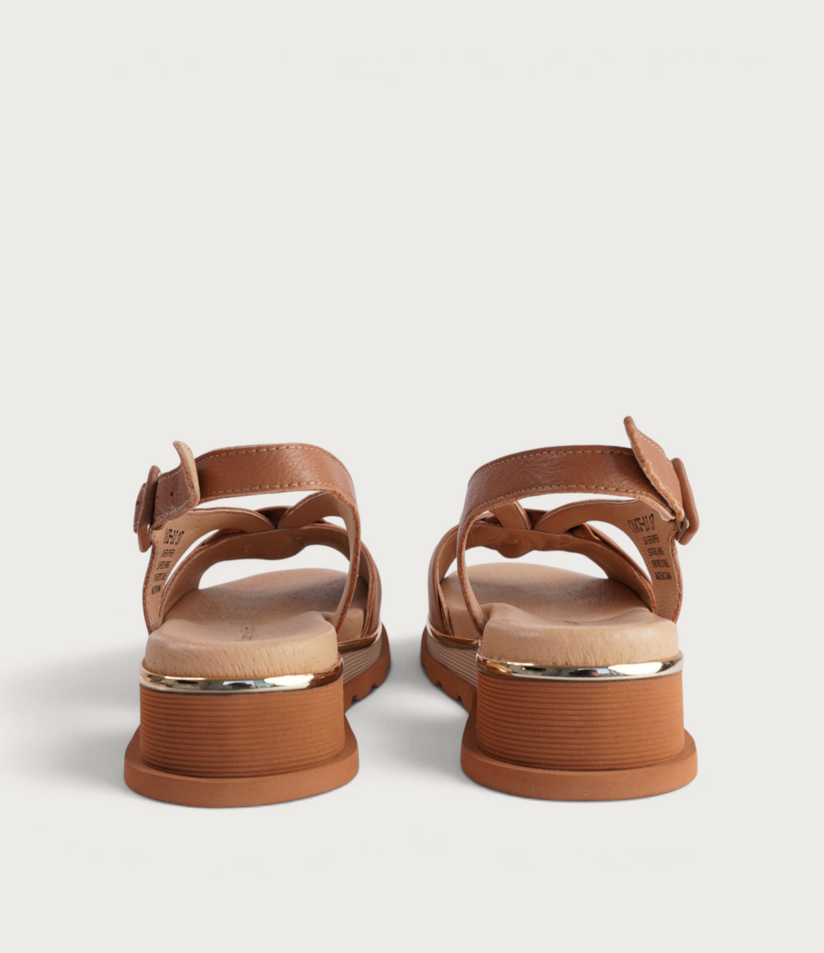Cance Dark Tan Leather Sandals