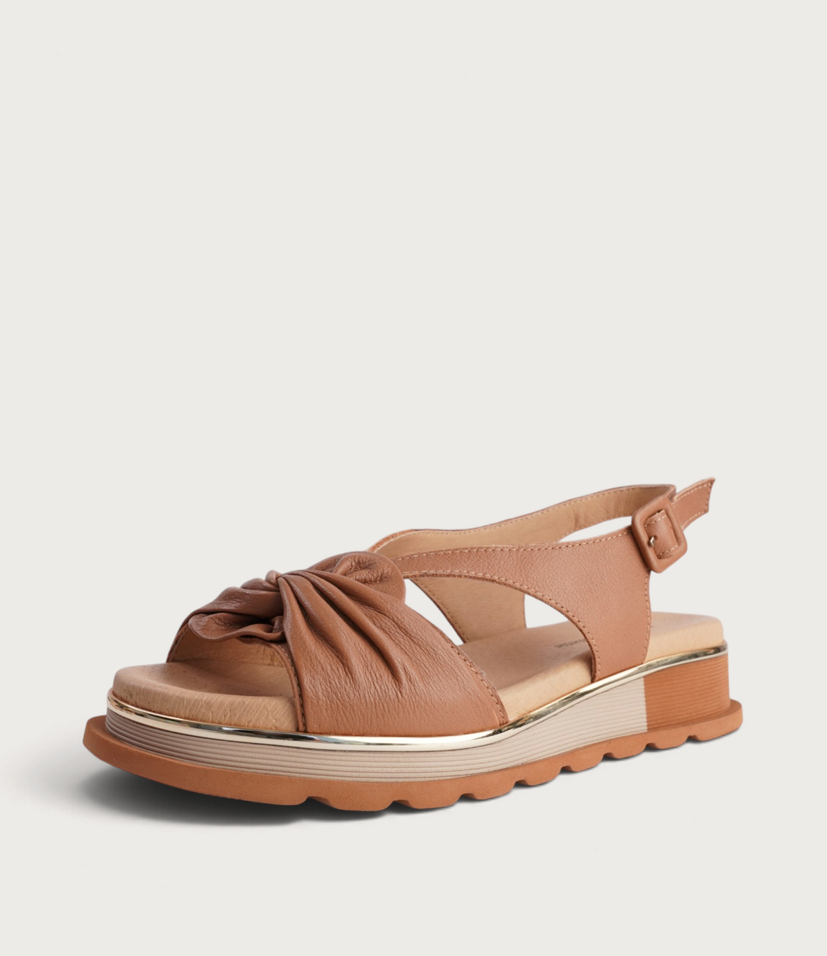 Cance Dark Tan Leather Sandals