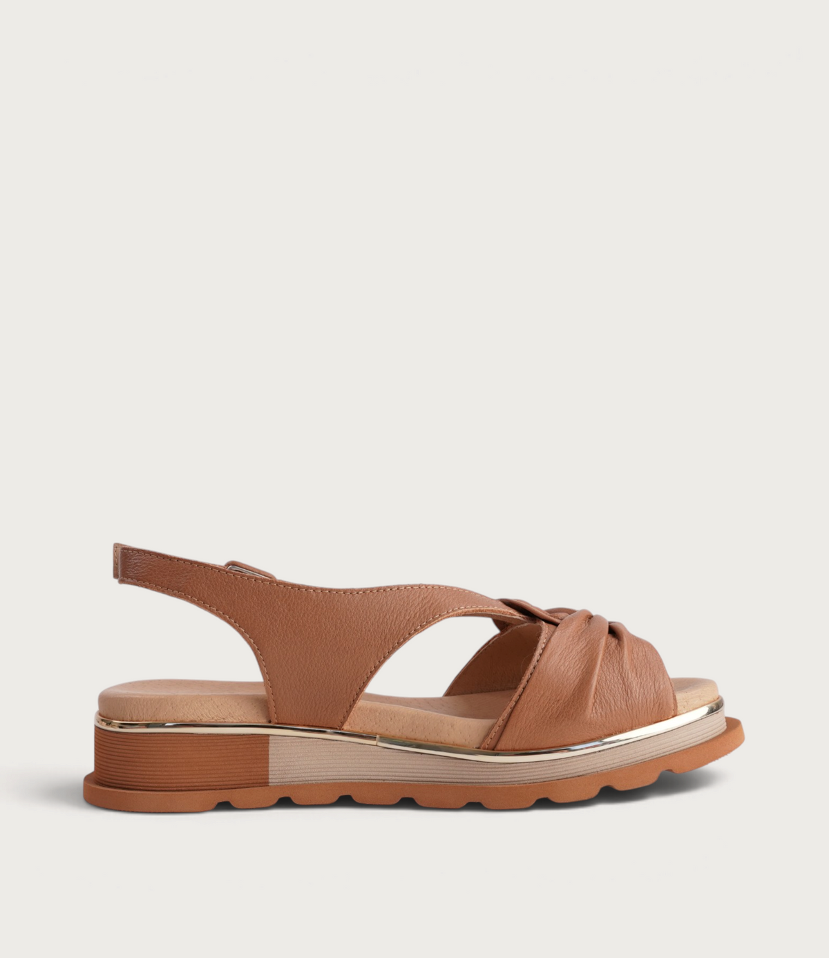 Cance Dark Tan Leather Sandals