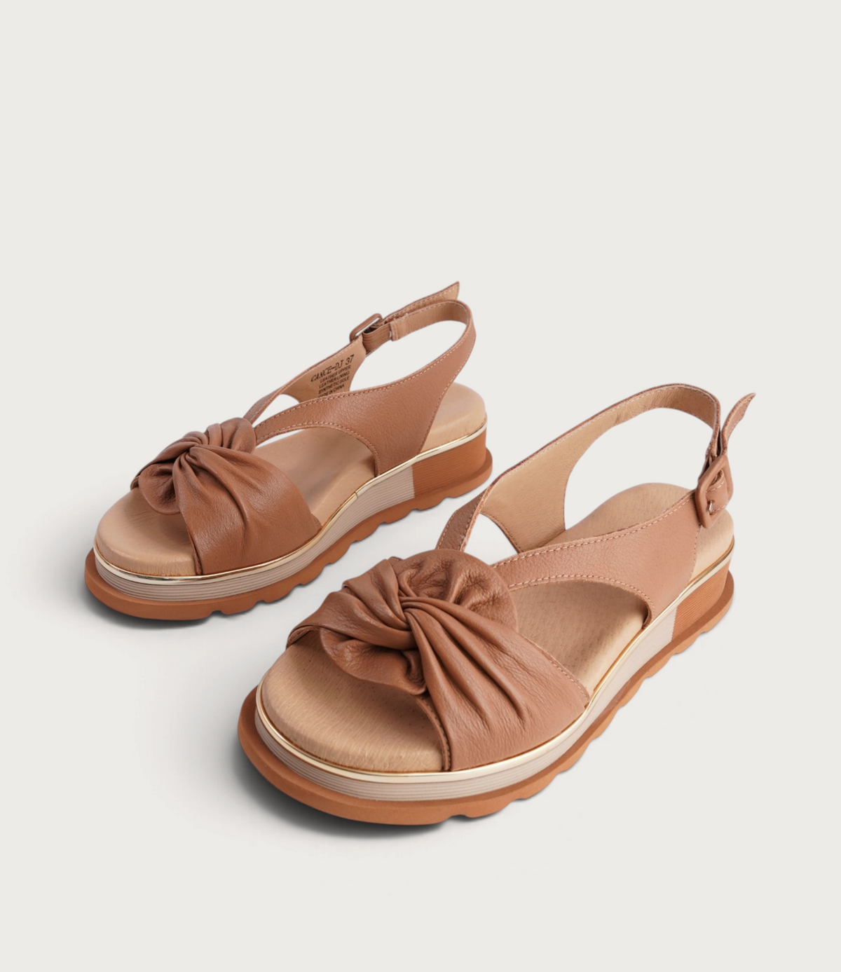 Cance Dark Tan Leather Sandals