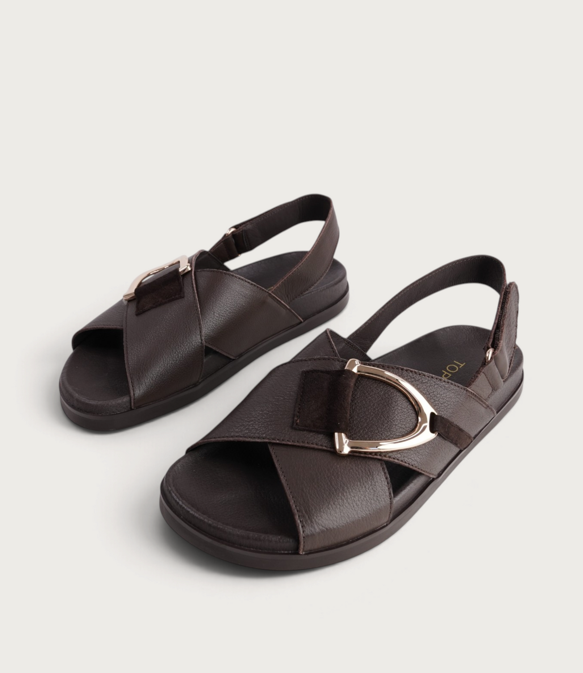 Rupa Choc Leather/ Suede Sandals