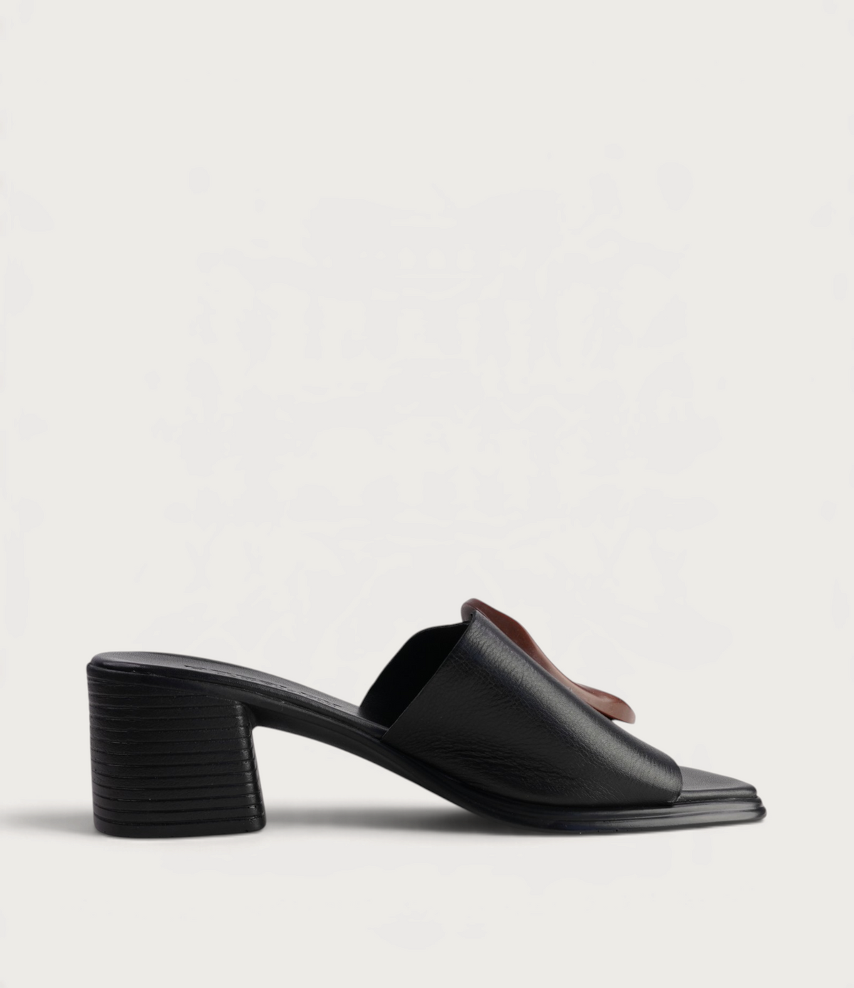 Panton Black Leather Heels