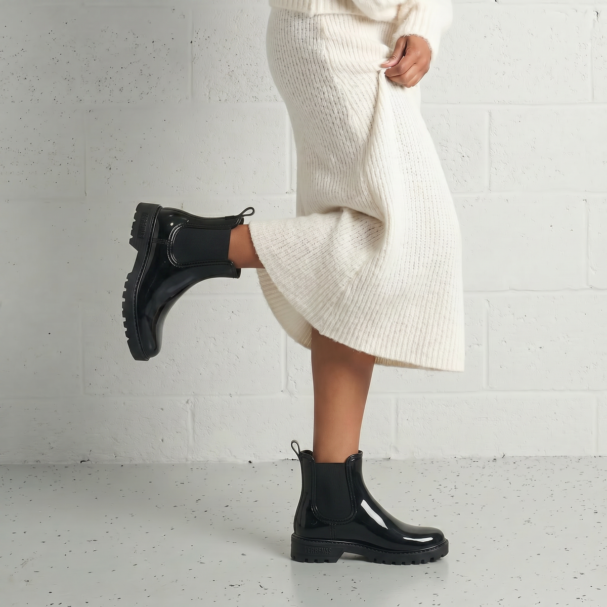Gaudi Negro Brillo Gumboots